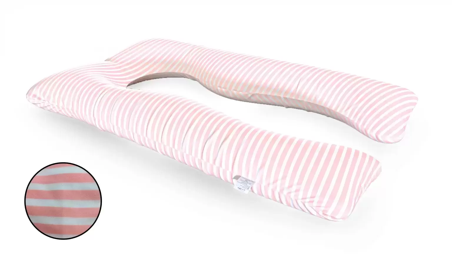 כרית הריון והנקה דגם SUPER QUEEN פסים סלומון