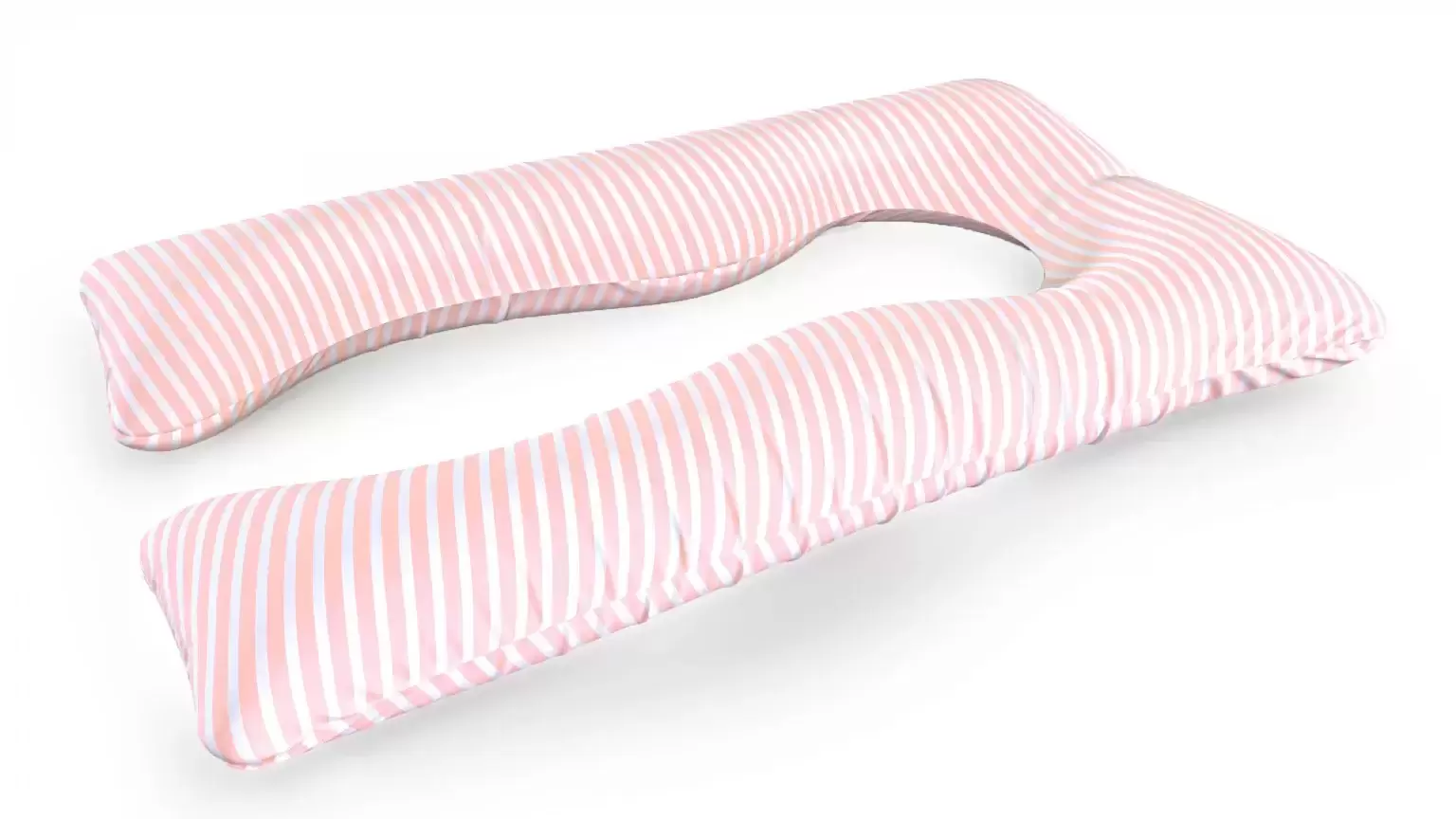 כרית הריון והנקה דגם SUPER QUEEN פסים סלומון - תמונה 3