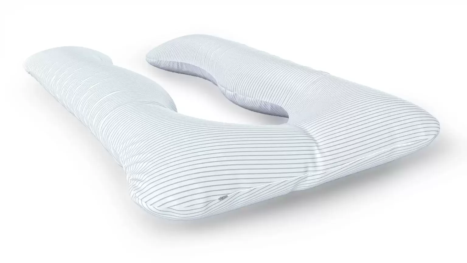 כרית הריון והנקה דגם SUPER QUEEN פסים דקים אפור - תמונה 2