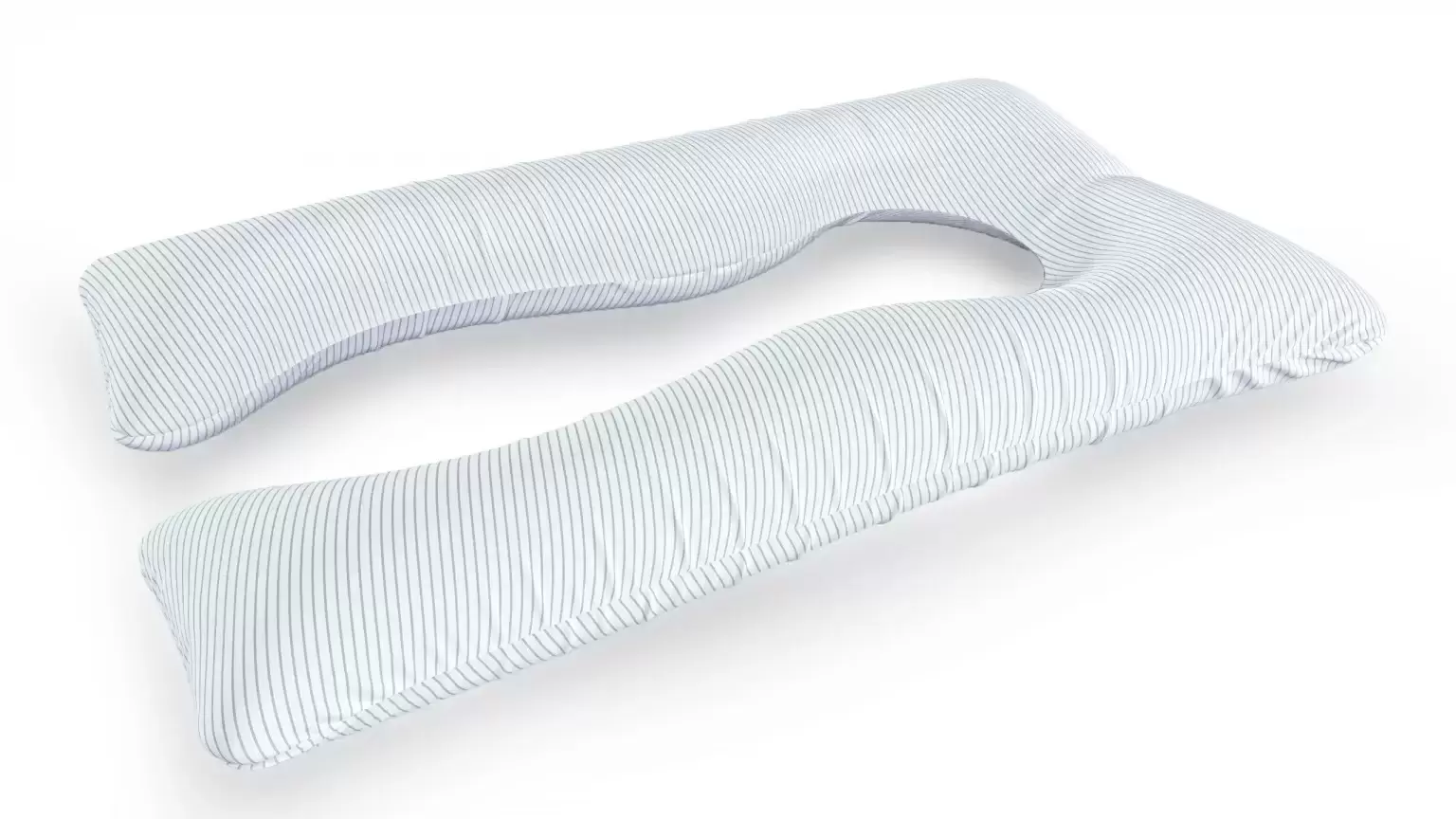 כרית הריון והנקה דגם SUPER QUEEN פסים דקים אפור - תמונה 3