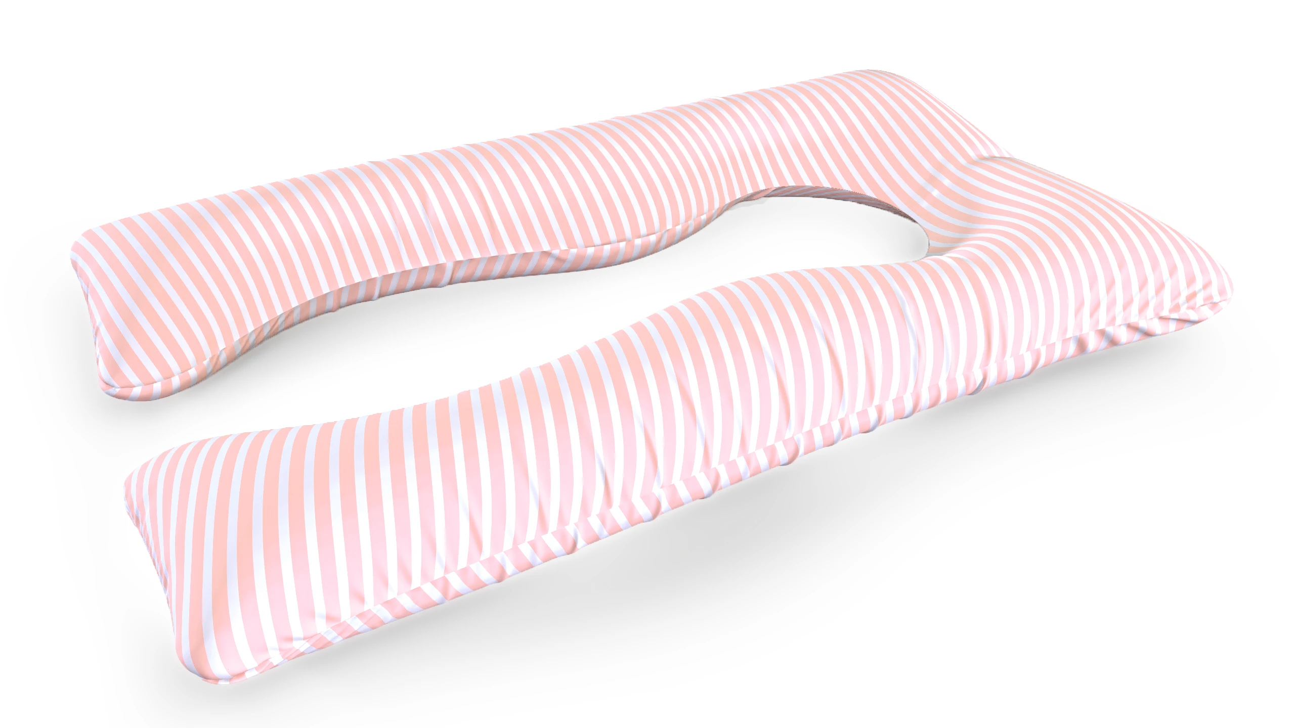 כרית הריון והנקה דגם QUEEN פסים סלומון - תמונה 2