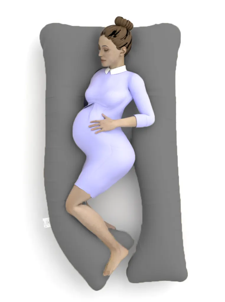 כרית הריון והנקה דגם QUEEN גרפיט - תמונה 4