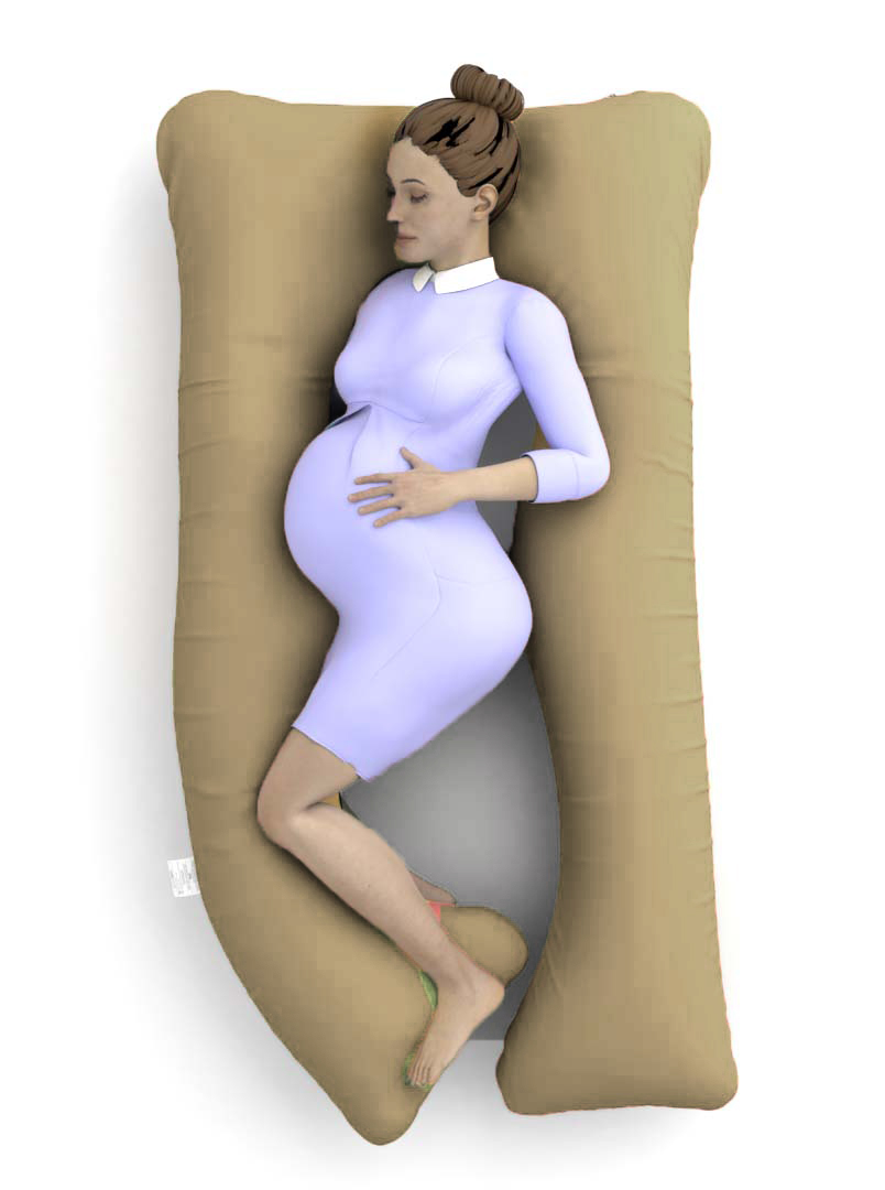 כרית הריון והנקה דגם QUEEN שוקו - תמונה 2