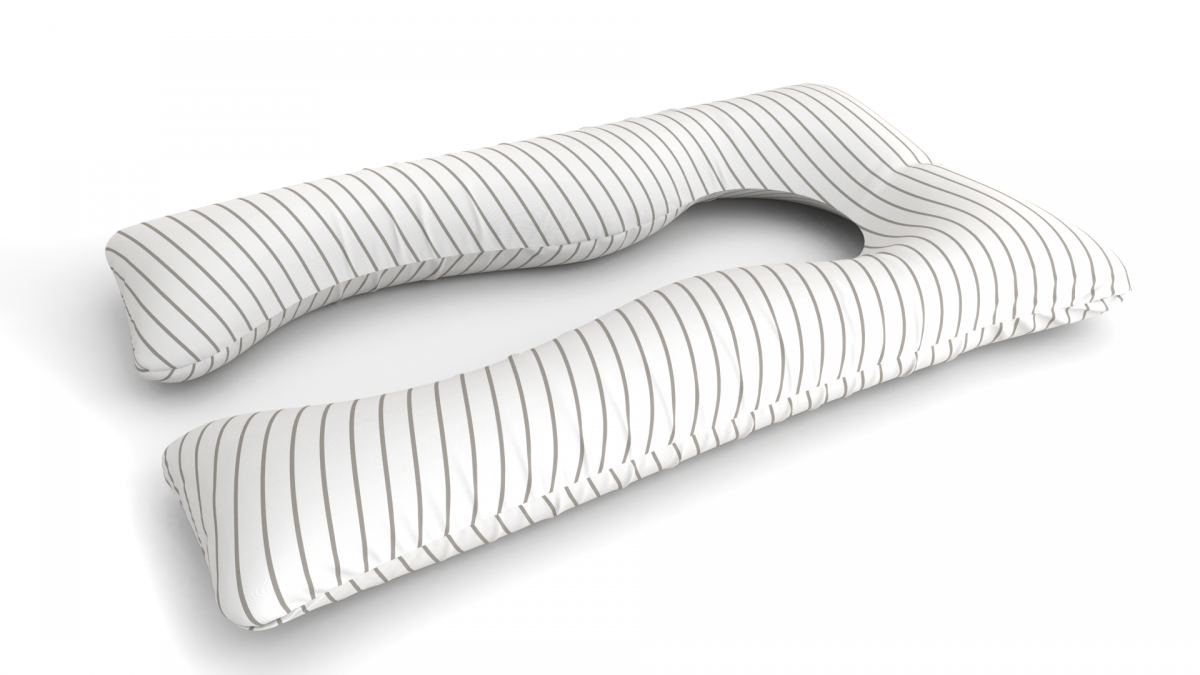 כרית הריון והנקה דגם SUPER QUEEN פסים בז’ - תמונה 3