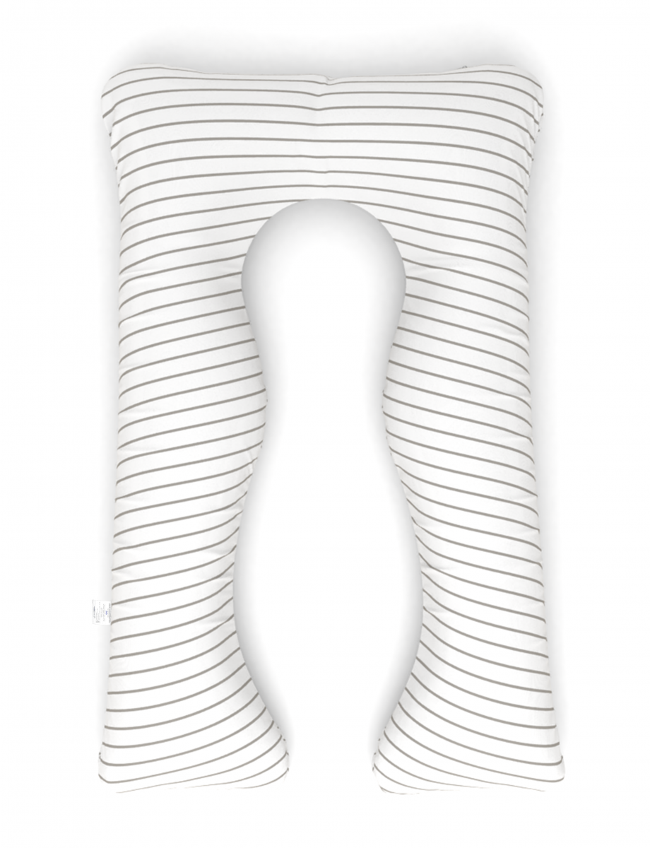 כרית הריון והנקה דגם SUPER QUEEN פסים בז’ - תמונה 4