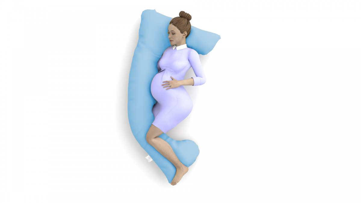 כרית הריון דגם PRINCESS צבע תכלת - תמונה 5