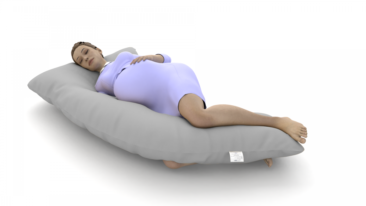 כרית הריון דגם PRINCESS צבע אפור - תמונה 2