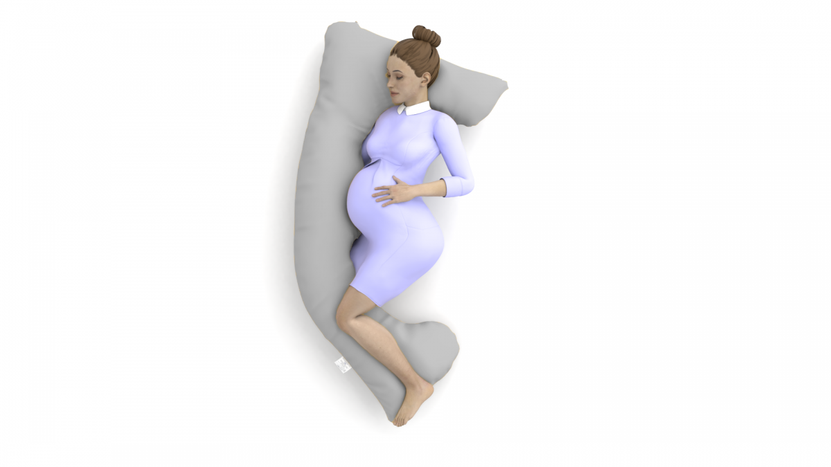 כרית הריון דגם PRINCESS צבע אפור - תמונה 6