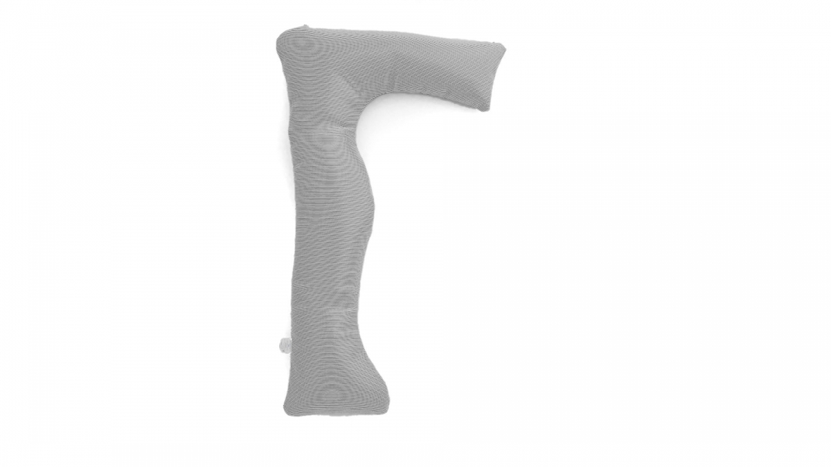 כרית הריון דגם PRINCESS פסים דקים שחור - תמונה 2