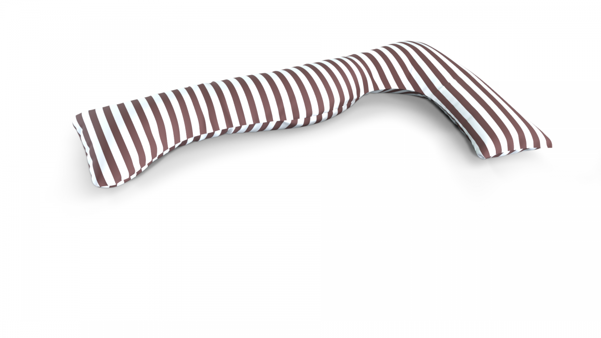 כרית הריון דגם PRINCESS פסים חום בורדו - תמונה 2