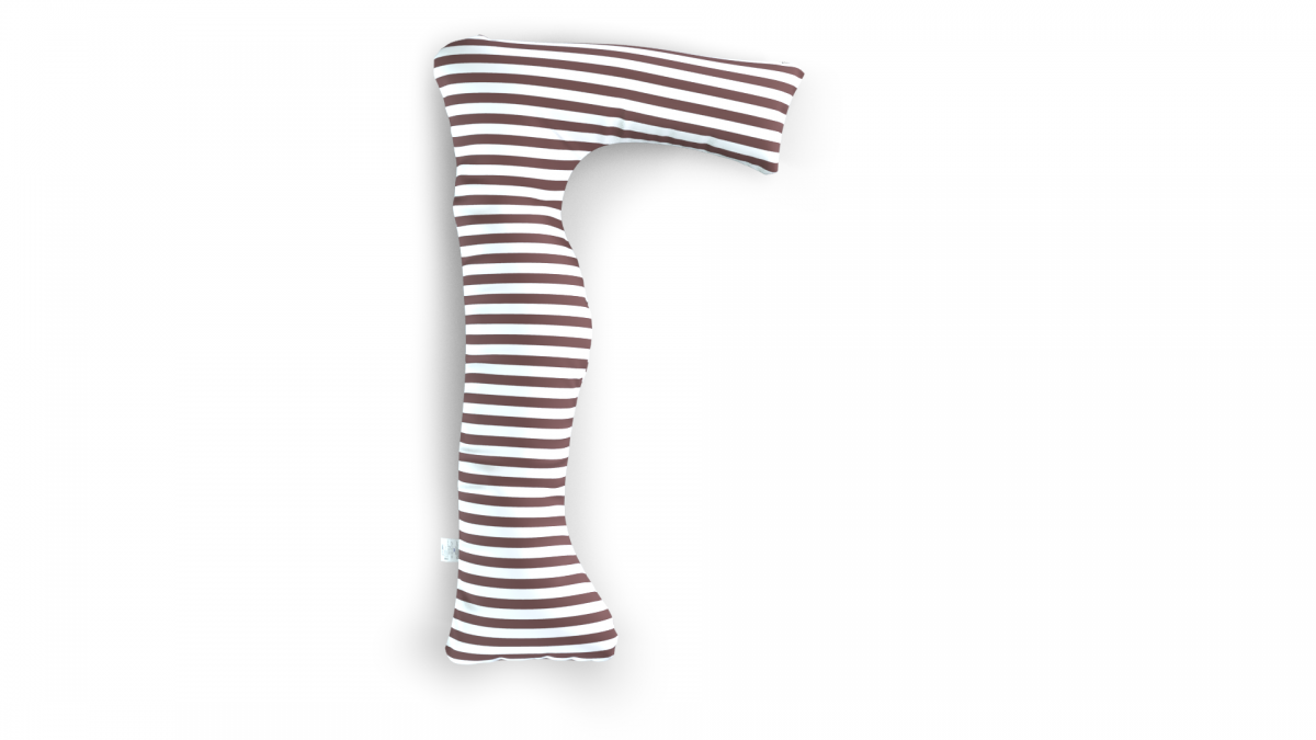 כרית הריון דגם PRINCESS פסים חום בורדו - תמונה 3