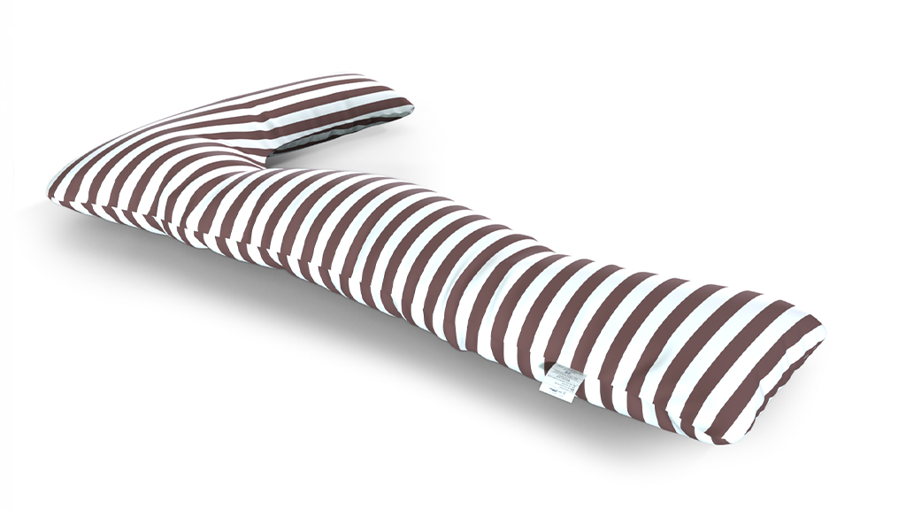 כרית הריון דגם PRINCESS פסים חום בורדו - תמונה 4