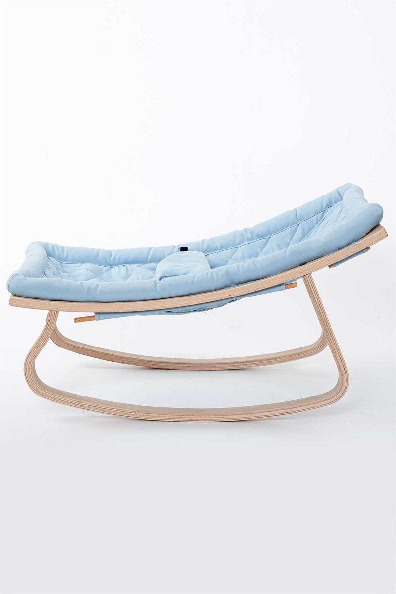 טרמפולינה עץ – תכלת - תמונה 2