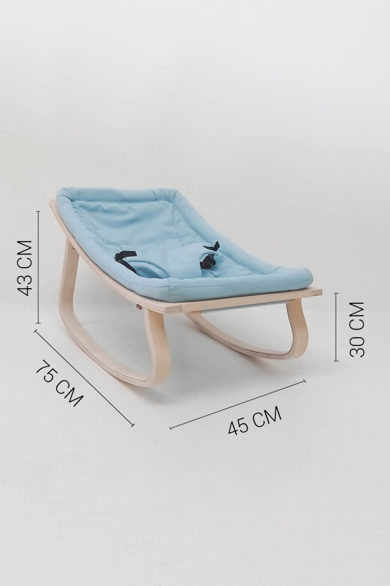 טרמפולינה עץ – תכלת - תמונה 4